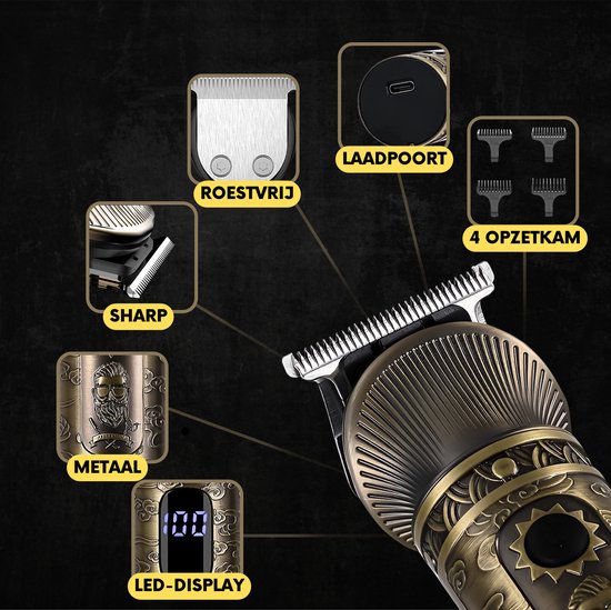 Tondeuse à barbe homme 2-en-1 - Tondeuse pour barbe et corps - 2 accessoires inclus - Sansbeauté® - Tondeuse corps homme - Tondeuse corps homme - Tondeuse cheveux - Tondeuse - 0.5-15MM - Nez et oreilles - Tondeuse - Machine à barbe