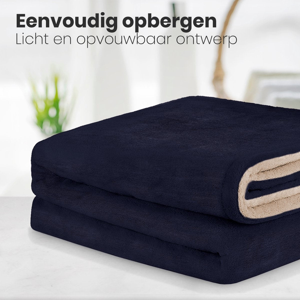 Couverture chauffante électrique - Auronic - 2 personnes - 3 niveaux - Avec minuterie - 200 x 180 cm - Bleu