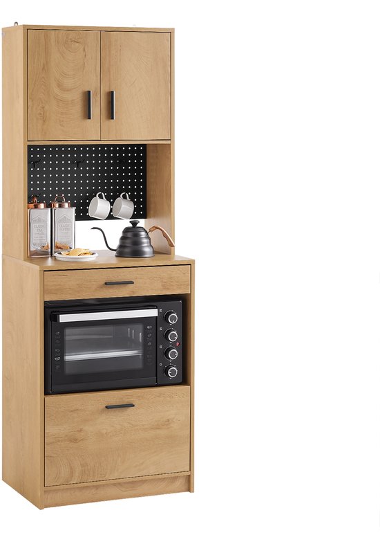 SoBuy FSB98-N Buffet de cuisine - Buffet en bois avec 2 portes et tiroirs
