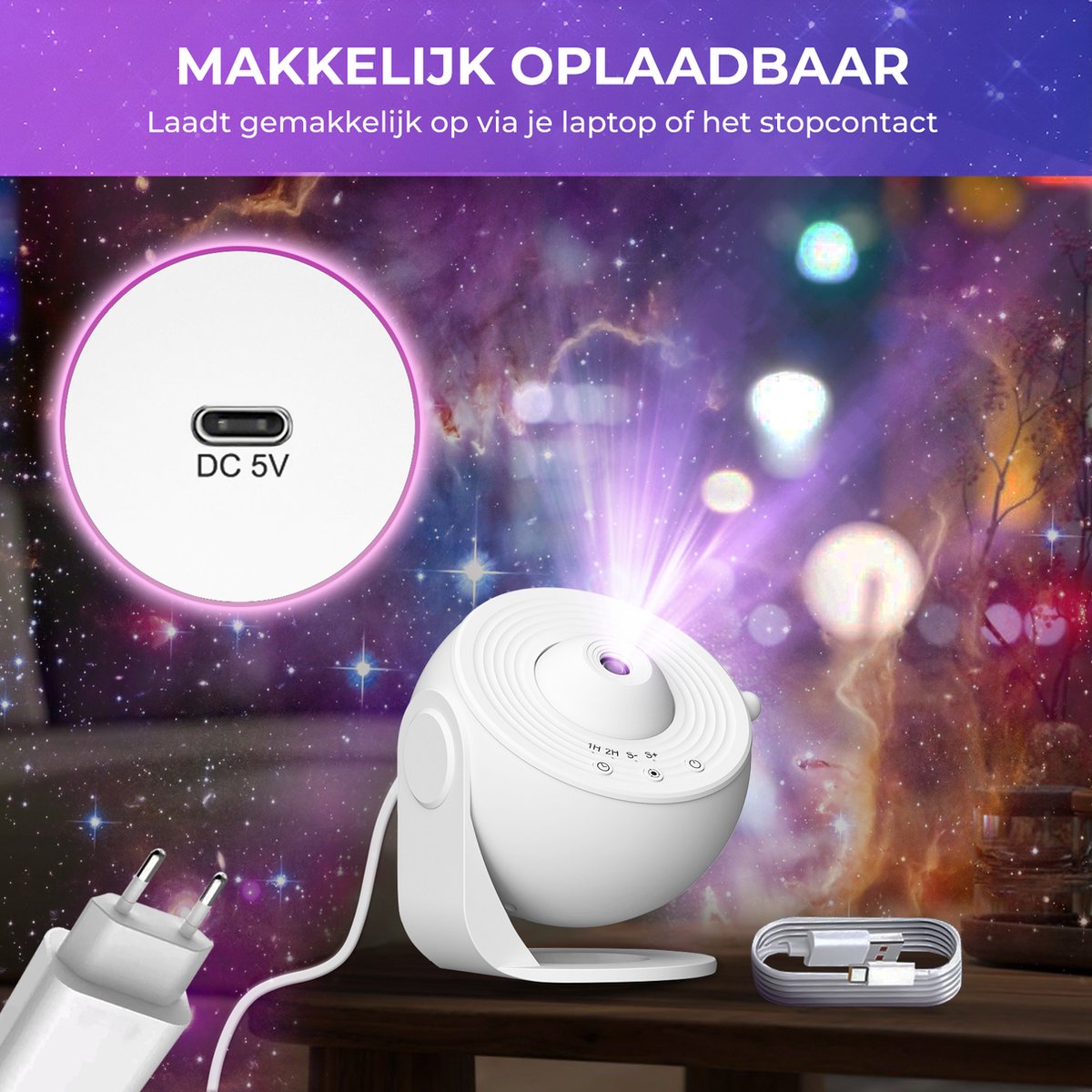 MostEssential Premium 12 en 1 lampe pour projecteur - 3000 lm - USB - White Edition
