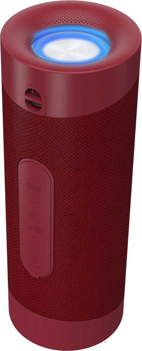 Denver Enceinte Bluetooth Sans Fil - Lumières Disco - Boîte à musique - AUX - BTV208 - Rouge