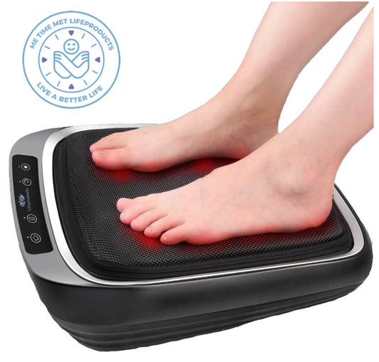 Appareil de massage des pieds Shiatsu Lifeproducts - 3 vitesses - Fonction chaleur - Housse amovible - Noir