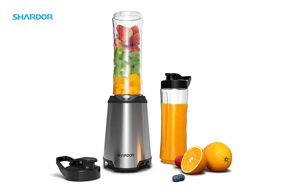 Shardor Mini Blender 600 ml | Puissant 350W | Chaud et froid (0-100°C) | Inclut un gobelet To-Go | Compact et lavable au lave-vaisselle