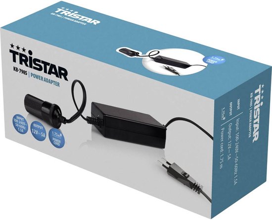 Tristar KB-7985 - Onduleur 12V - 100V à 240V - cordon de 1,75M - Convient pour p.ex. les glacières