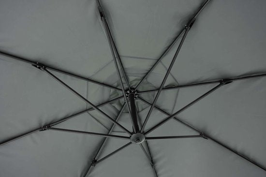 Feel Furniture - Parasol de luxe - Roma 4 x 4 mètres, octogonal - Gris foncé