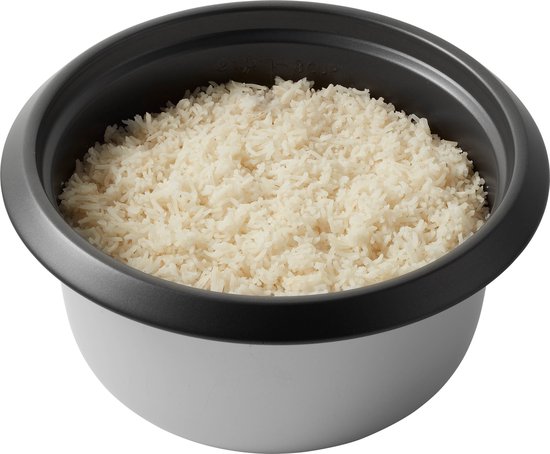 Tomado TRC1501B - Cuiseur à riz - Capacité 1,5 litre - Panier vapeur - Fonction maintien au chaud - Sans PFAS - Noir