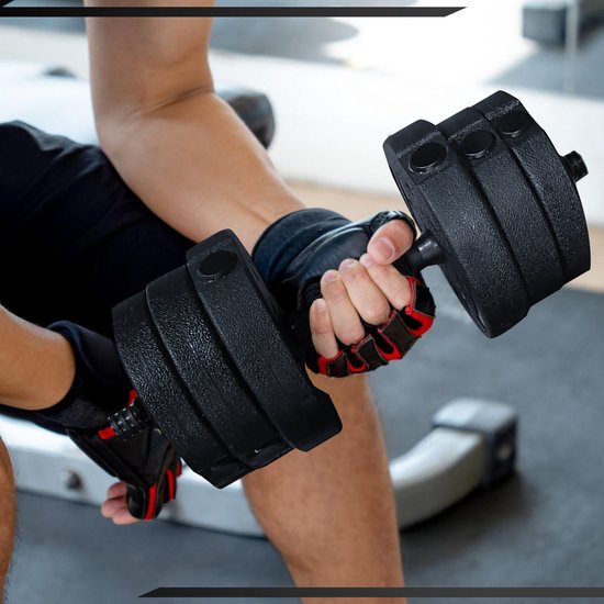 Fitby Dumbells 10 kg - Jeu de poids - haltères réglables - Fitness - jeu d'haltères - jeu d'haltères