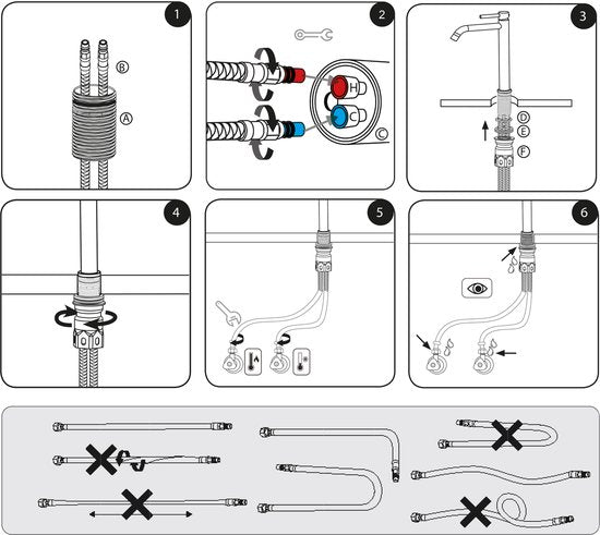 Robinet de lavabo Differnz Haut – Courbé – Mitigeur eau froide et chaude – Noir mat