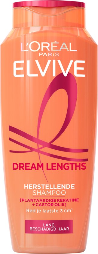 L'Oréal Paris Elvive Dream Lengths Shampooing - Pour cheveux longs et abîmés - Shampooing réparateur - 250 ml