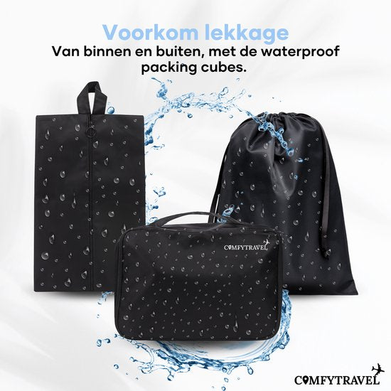 Comfytravel Packing Cubes Set - Organisateur de voyage pour valise / sac à dos - Accessoires de voyage - Imperméable / 8 pièces