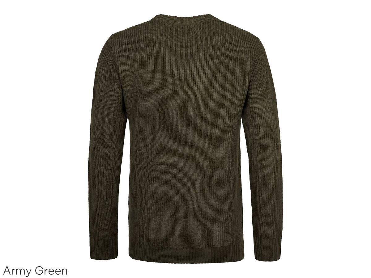 Pull en maille couleur pétrole à col rond - Modèle basique - taille XXL - Noir intense