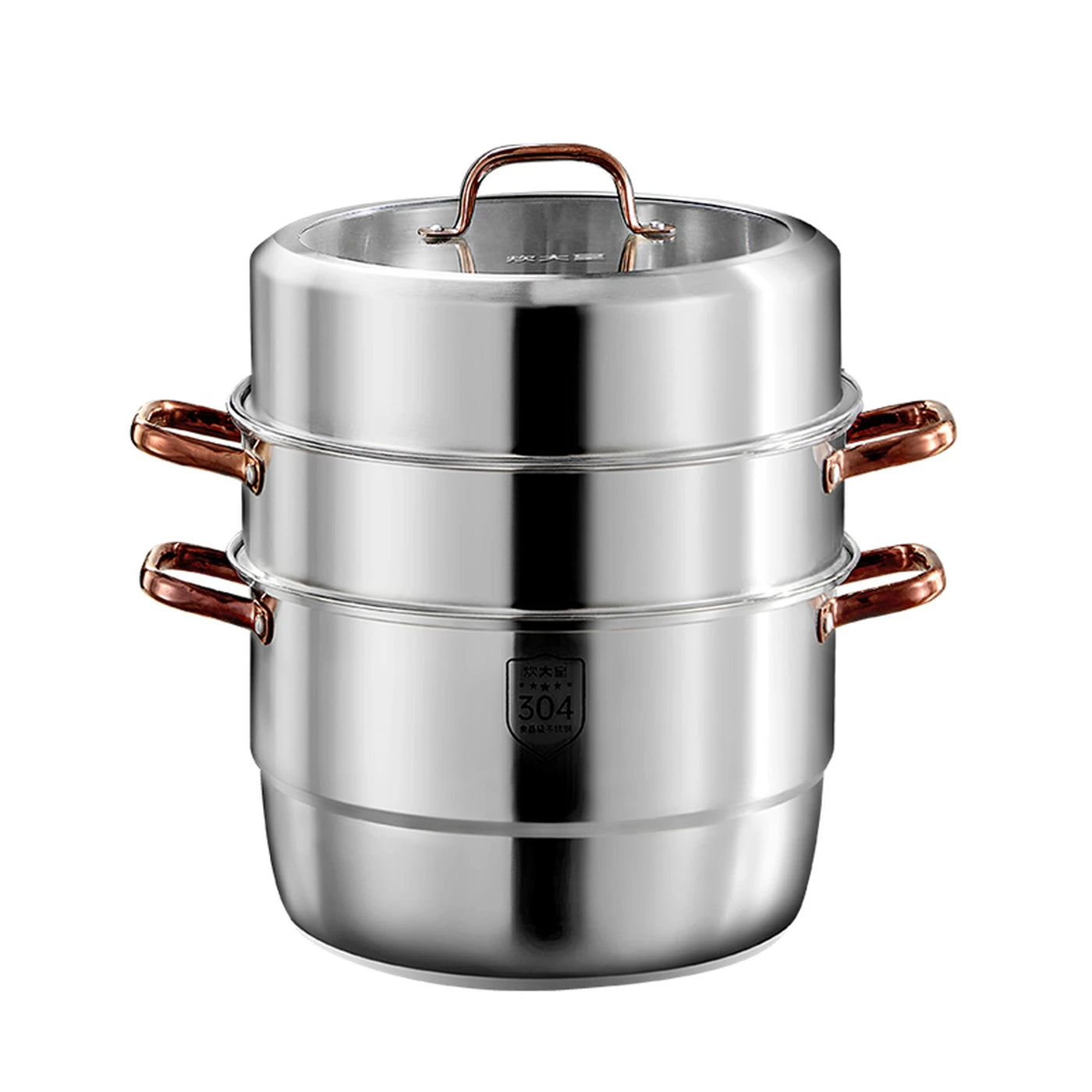 Casserole à vapeur Cooker King à 3 couches - 26 cm - Acier inoxydable 304 - Résistante à la chaleur