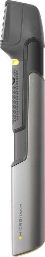 Mediashop Micro Touch Titanium Trim - tondeuse avec lames en acier inoxydable - coupe, rasage et coiffage - tondeuse pour cheveux, visage et corps - 5 embouts - tondeuse - recommandée par Dominic Thiem