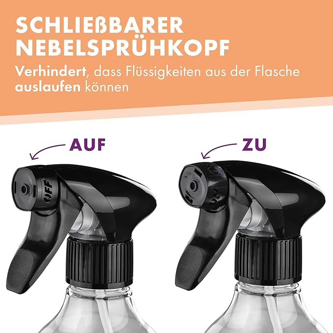 3 vaporisateurs de 500 ml avec étiquettes - pulvérisation fine et homogène, vaporisateur étanche et résistant pour les plantes, petit vaporisateur pour l'entretien automobile, vaporisateur, lot de 3 vaporisateurs