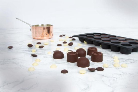 Boska Choco Bonbon DIY Set - Réalisez vos propres bonbons - Moule en silicone - Noir
