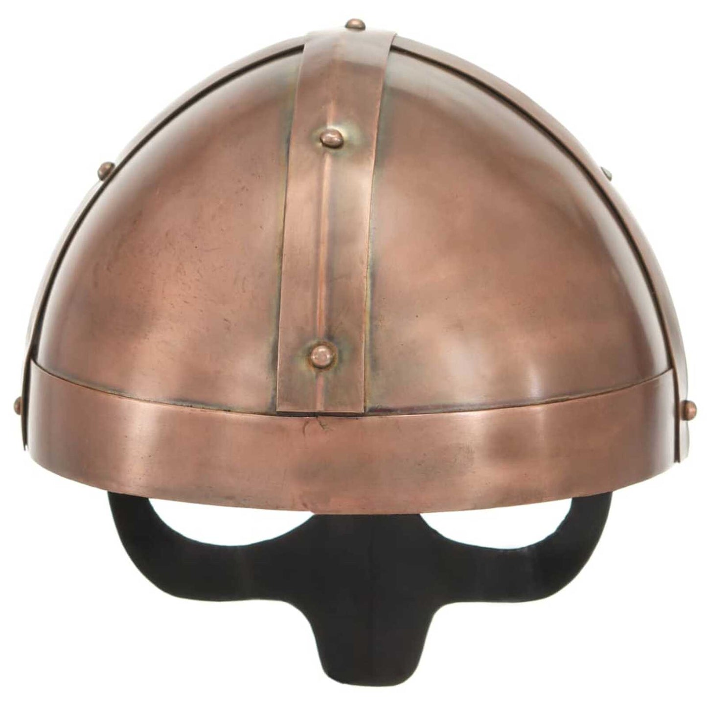 VidaXL Réplique de casque de viking - LARP - Acier de calibre 18 - 23 x 21 x 25 cm - couleur cuivre