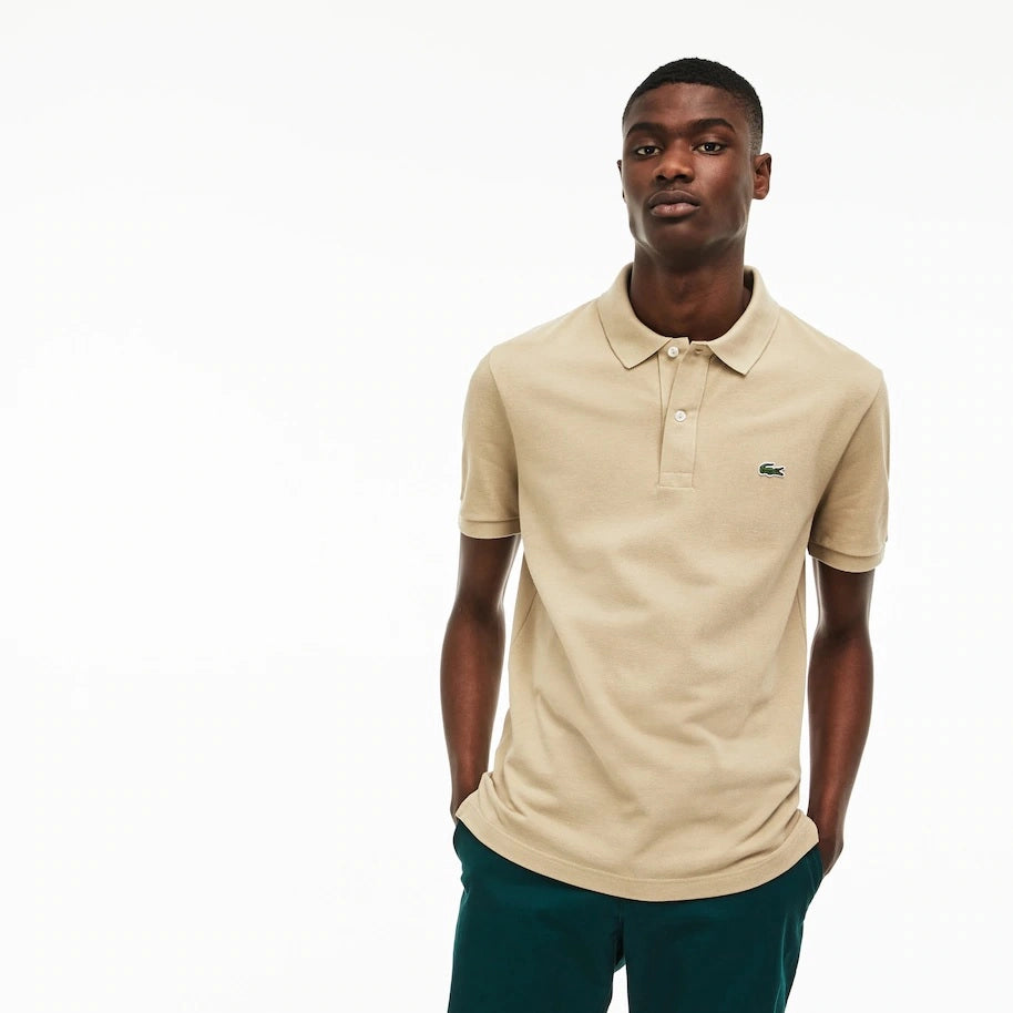 Polo Lacoste Slim Fit - Manches courtes - 100% coton - Beige - Taille XS