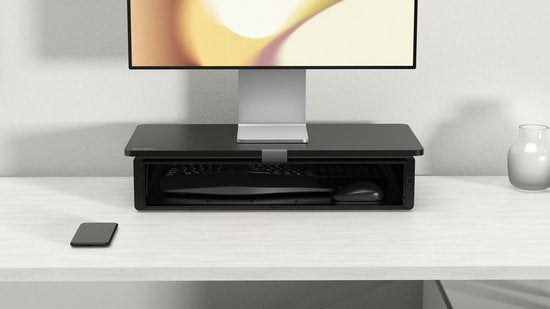 Kensington UVStand™ Support pour moniteur avec compartiment de stérilisation UVC/tiroir de rangement - Noir