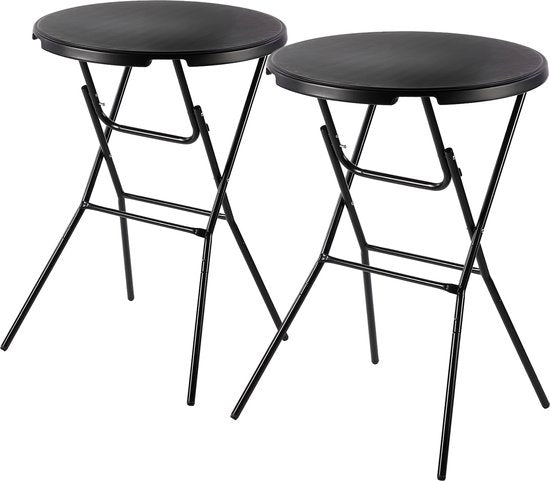Bardi 2 x Stand Table pliante 80 x 110 cm. Noir