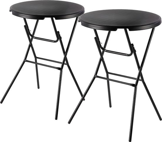 Bardi 2 x Stand Table pliante 80 x 110 cm. Noir