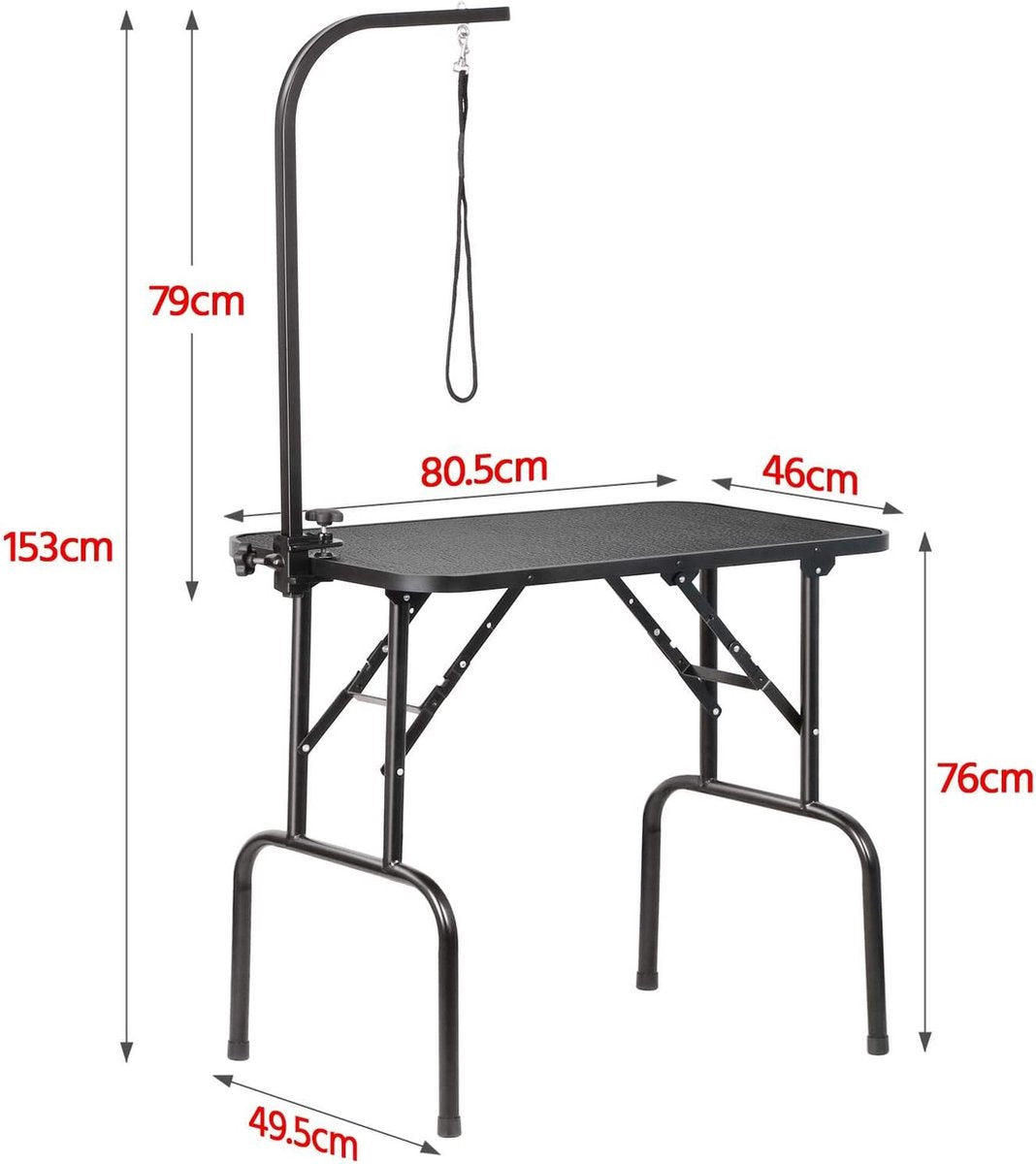 Table de toilettage pour chiens Yaheetech - 100 kg - Réglable - Pliable - Rose