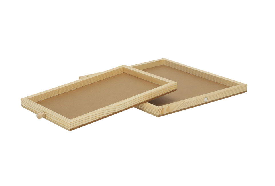Plateau de puzzle H&C avec tiroirs de rangement pour 1500 pièces - Naturel - 87 x 66,7 x 4 cm