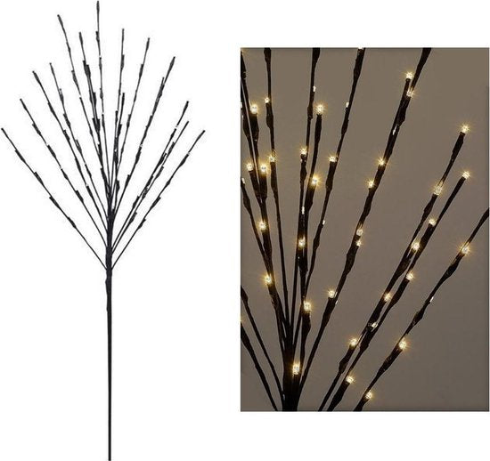 Arbre illuminé - 110cm - 80 LEDs - Blanc chaud - minuterie