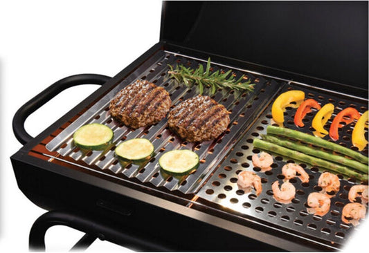 Plaques de gril BBQ en acier inoxydable - 2 pièces