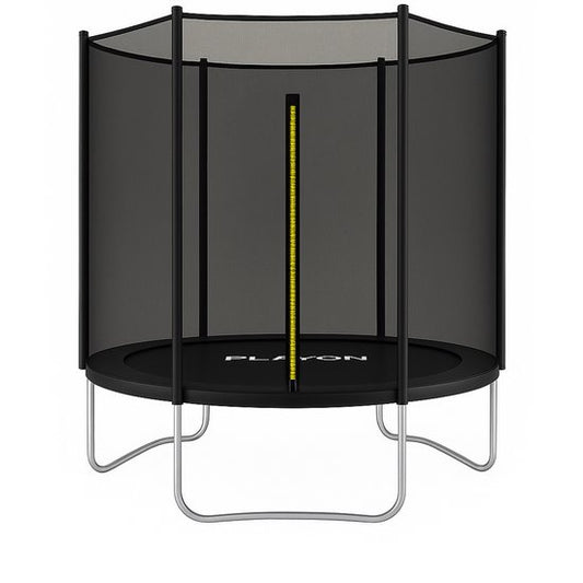Trampoline Playon - Trampoline avec filet de sécurité - Trampoline pour enfants - Ø 183 cm – Protection latérale incluse – Résistant à l'eau et aux UV - Noir