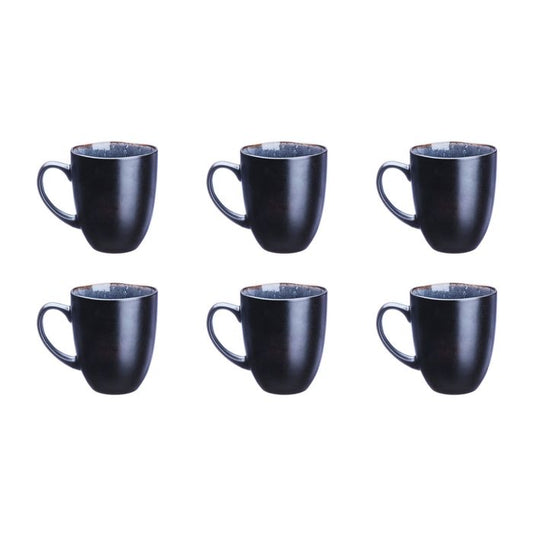 bjorn Luxury Mug Set 'Iris' - 6 Pieces (40cl) - Stylish Blue Night - Parfait pour le café, le thé et le cappuccino