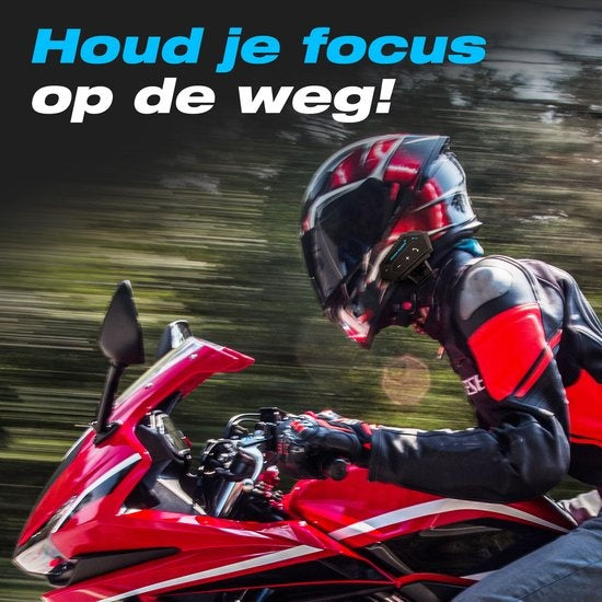 Garpex® Casque de moto - Bluetooth - Intercom - Communication - Haut-parleur - Appel mains libres - Facile à utiliser