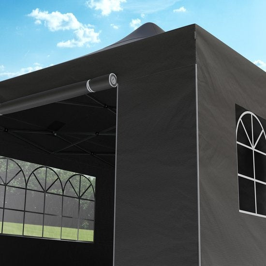 LifeGoods Tente de réception - 3x6 m - Parois latérales - Montage facile - Anthracite