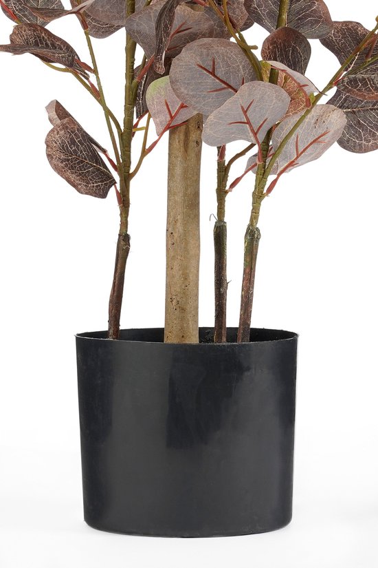 Mica Decorations : plante artificielle d'eucalyptus en pot - H 150 x Ø 30 cm - bronze