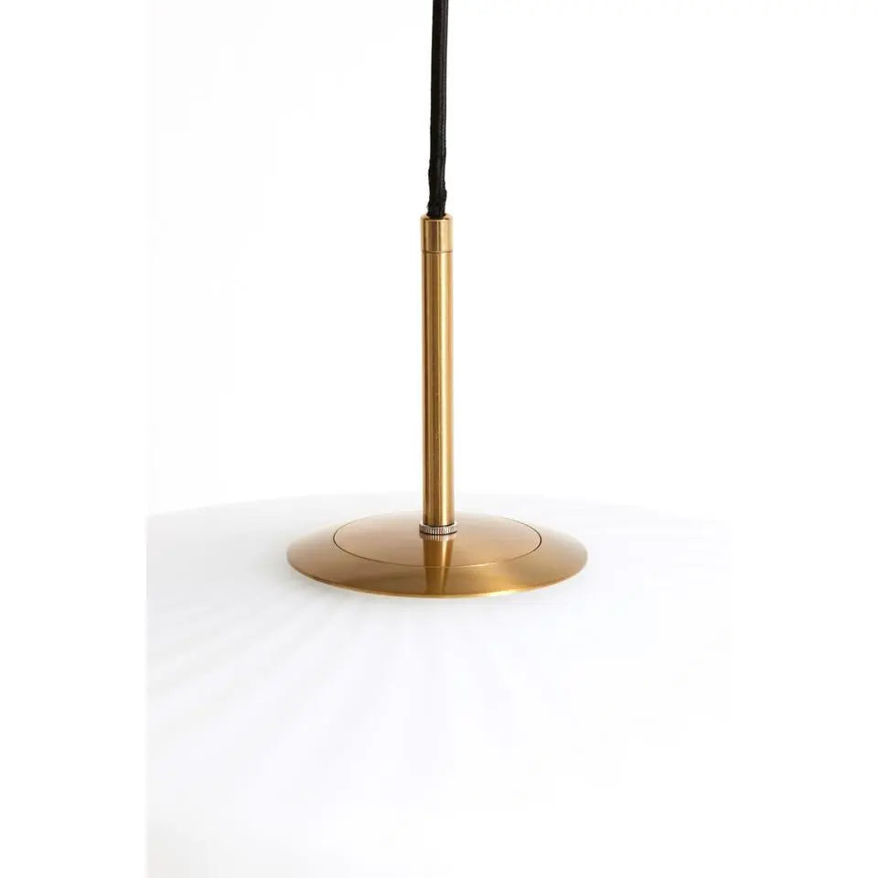 Suspension Light & Living Pleat Blanche – Ø 40 cm – Lampe moderne en verre pour le salon et l'entrée – Style industriel – Source lumineuse non incluse – Douille E27