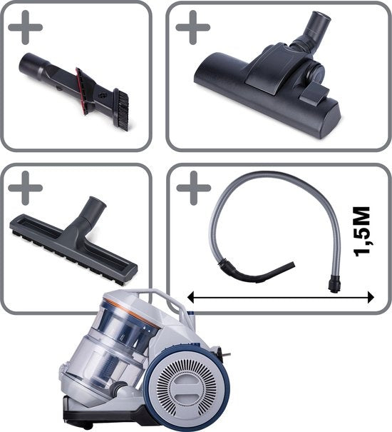 Aspirateur sans sac Dirt Devil V8222 - 850W - 5,5kg - Gris/Bleu