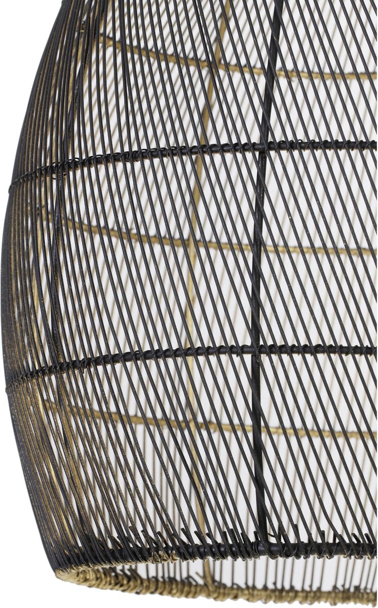 Light & Living Lampe pendante Meya - Noir - Ø40cm - Moderne - Lampes pendantes Salle à manger - Chambre à coucher - Salon