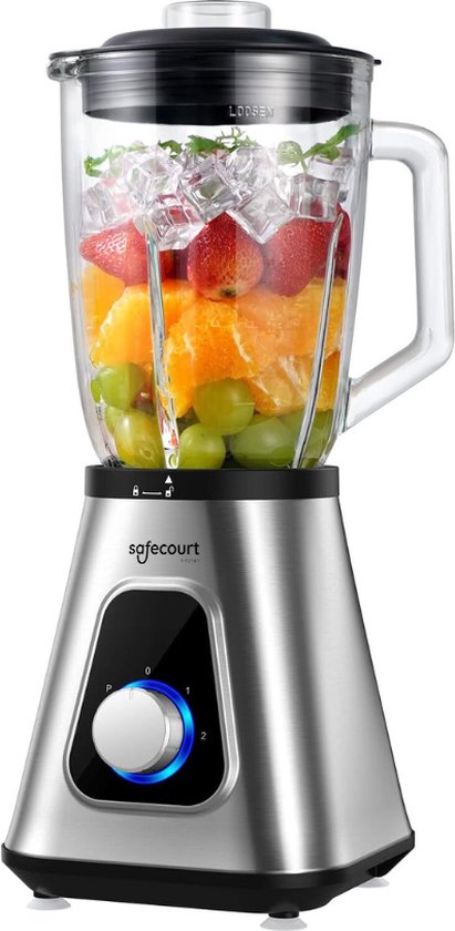 Mixeur Safecourt Kitchen- 1200 watts-  3 positions - acier inoxydable