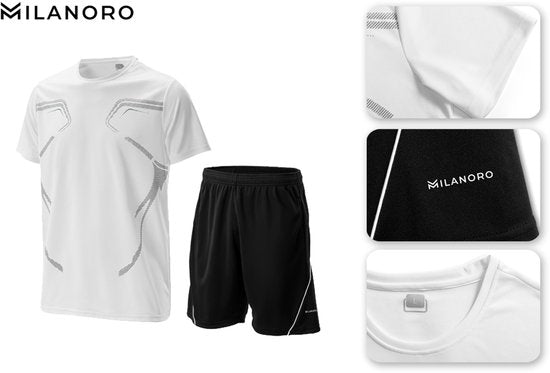 Milanoro - Kit de sport élégant pour homme - Vert - 3XL