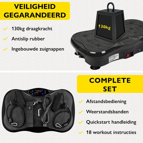 Plateforme vibrante - Zoluko Fitness – 99 niveaux – 5 programmes – Bluetooth & USB – Télécommande