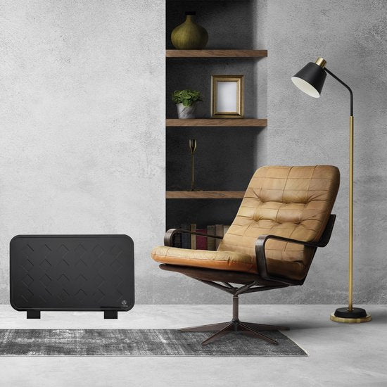 AirKing Radiateur convecteur électrique - 1250/2000 Watts - Radiateur convecteur électrique avec thermostat réglable - Radiateurs électriques - Noir