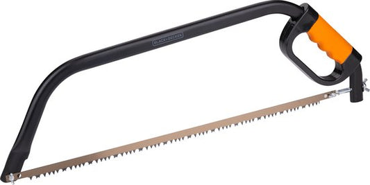 BLACK+DECKER Scie à archet - 24"/ 61CM - Poignée souple et confortable - Absorption des chocs - Protection des articulations - Acier - Noir/Orange