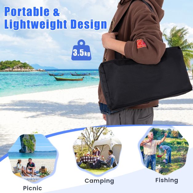 Tente de plage Coast - Portable - Anti-UV - UPF50+ - 300x300cm - Bleu