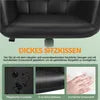 Chaise de bureau ergonomique Yaheetech avec accoudoirs et roulettes - Noir - 65,5 x 64,5 x 83-93 cm