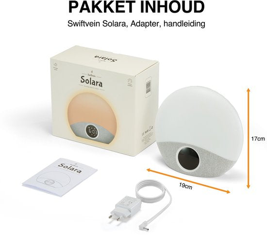 Swiftvein Solara Wake up Light - Réveil lumineux - Réveil numérique avec 30 sons
