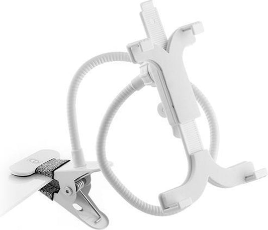 Support de tablette avec support réglable - avec pince de table - Blanc ou Noir