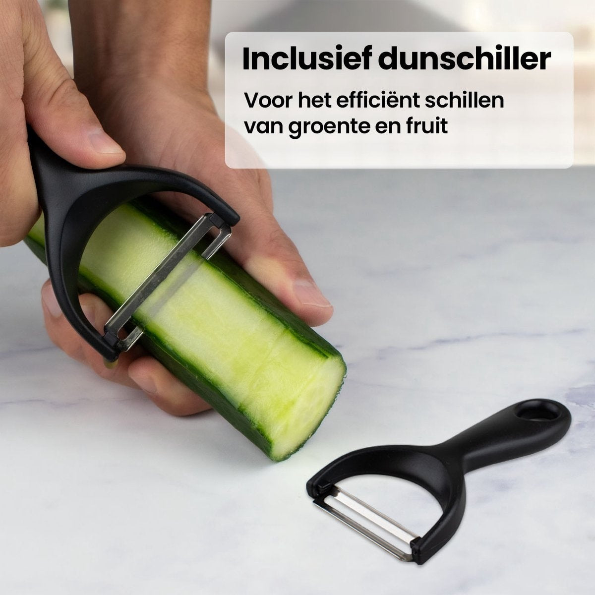Râpe à tambour Nimma - Comprend 3 accessoires et un couteau en spirale - convient comme moulin à fromage et râpe - Blanc