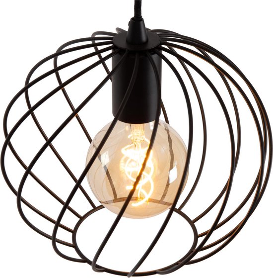 Lucide DANZA - Suspension - Ø 50 cm - 3xE27 - Noir
