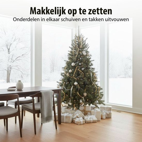 Black Box Trees Toronto - Sapin de Noël Deluxe - Silhouette imposante avec 1 282 branches - Décoration de Noël d'intérieur - Sapin artificiel en plastique - H 215 x Ø 145 cm - Vert
