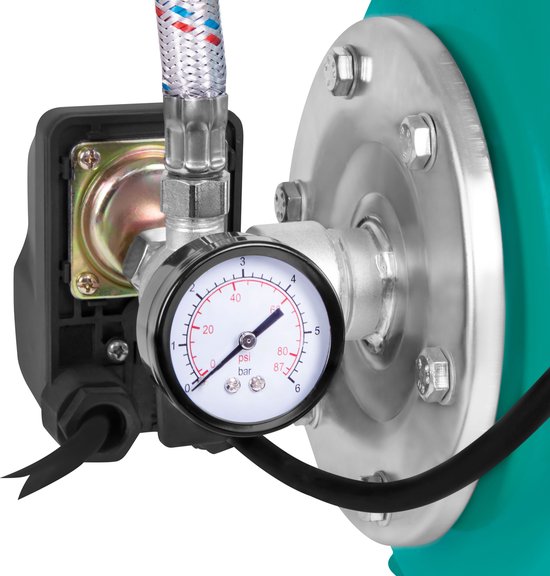 VONROC Pompe hydrophore / Kit hydrophore avec pressostat - 800W - 3300l/h - Réservoir 19L - Corps de pompe en plastique