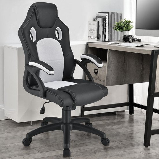Chaise de bureau/chaise de jeu Racing Montreal - Blanc
